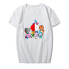 Bulletproof Youth League Anime Cute Version Cartoon Surrounding Aid Clothes With The Same Short-Sleeved T-Shirt Men And Women Tops Summer Clothes