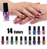 14 Color 6ML Women Fashion Sexy New Metallics Nail Polish Mirror Nail Polish Beauty Makeup Accessories